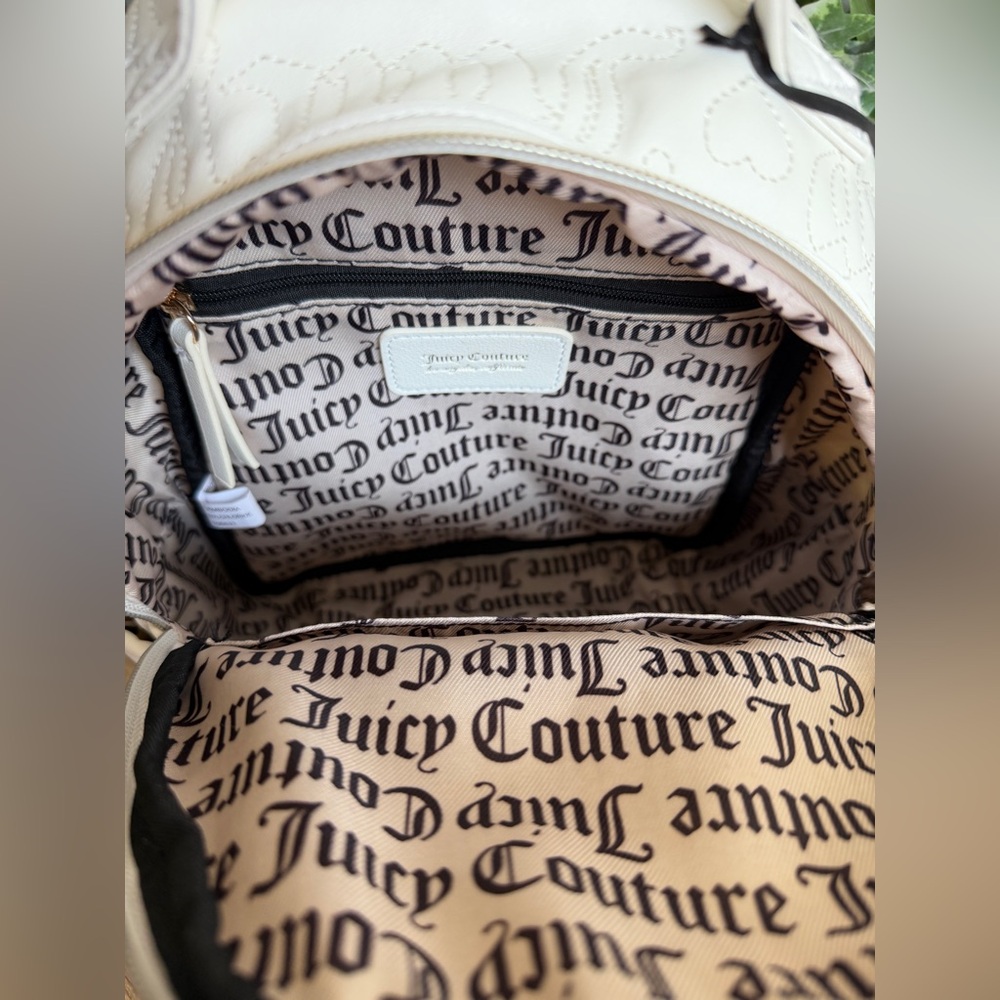 Juicy Couture Rosie Vegan Leather Angel White & Gold Mini Backpack - Picture 8 of 11